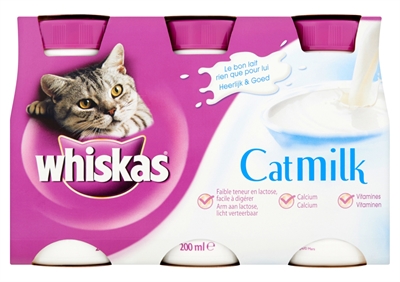 Whiskas Catmilk Flesje 5x3x200 ML product afbeelding
