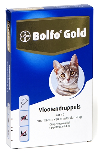Bolfo Gold Kat Vlooiendruppels Tot 4 Kg 4 Pipet product afbeelding