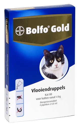 Bolfo Gold Kat Vlooiendruppels +4 Kg 4 Pipet product afbeelding