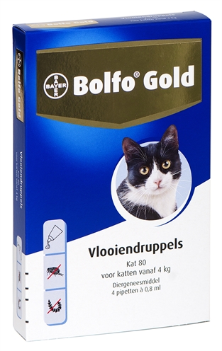 Bolfo Gold Kat Vlooiendruppels +4 Kg 4 Pipet