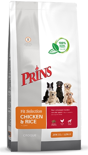 Prins Fit Selection Kip/Rijst 15Kg