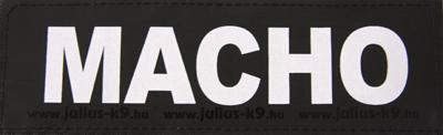 Julius k9 labels voor powerharnas/tuig macho product afbeelding
