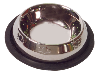 Rvs drinkschotel embossed+rand product afbeelding