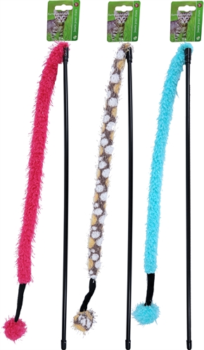 Kattenspeelgoed hengel/furry tail/pluche bal product afbeelding