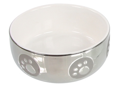 Katteneetbak royal zilver/wit product afbeelding