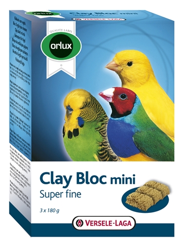 Orlux Klei Blok Mini Kanarie/parkiet/tropische Vogels 3 x 180 Gr product afbeelding