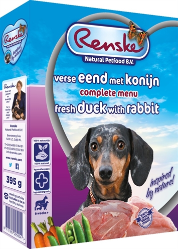 Renske Vers Vlees Voeding Hond Eend/konijn