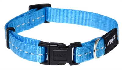 Rogz for Dogs Nitelife Hondenhalsband Verstelbaar Turquoise 20 x 1,1 cm product afbeelding