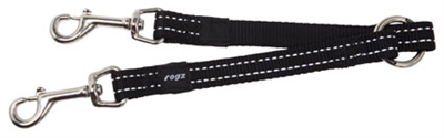 Rogz for Dogs Snake Hondenriem Splitter Zwart 23 x 1,6 cm product afbeelding