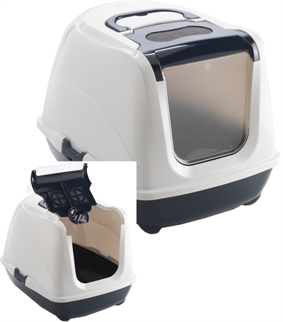 Moderna kattenbak flip cat jumbo donkerblauw product afbeelding