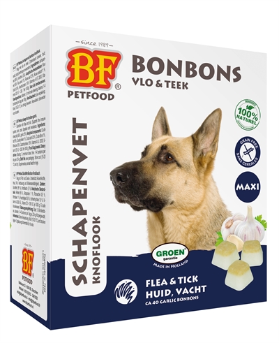Biofood schapenvet maxi bonbons knoflook product afbeelding