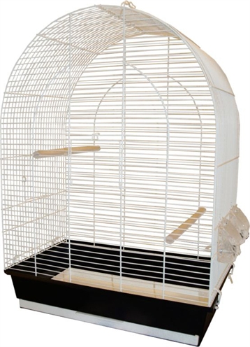 Vogelkooi Big Lucie Wit/Zwart 45x28x64 cm