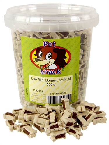 Petsnack Botjes Mini Duo Lam/rijst 12x500 Gr product afbeelding