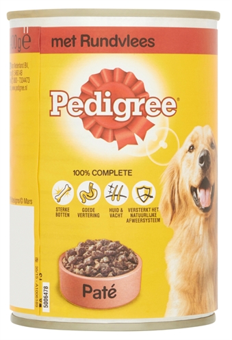 Pedigree Blik Adult Pate Rundvlees 12x400 Gr product afbeelding