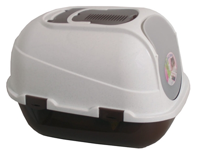 Moderna kattenbak mega comfy licht grijs / wit product afbeelding