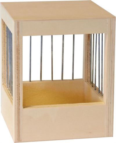 Houten tralie nestkastje product afbeelding