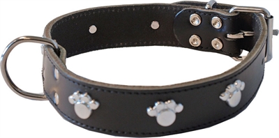 Halsband met poot donkerbruin product afbeelding