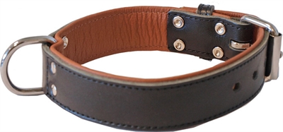 Halsband breed luxe donkerbruin product afbeelding