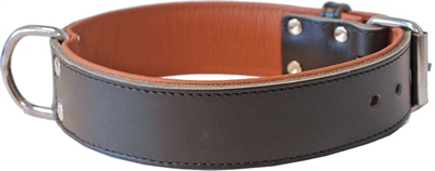 Halsband breed luxe donkerbruin product afbeelding