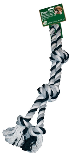 Flosstoy halter zwart/wit product afbeelding