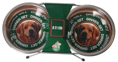 Dinnerset met 2 rvs bakken product afbeelding