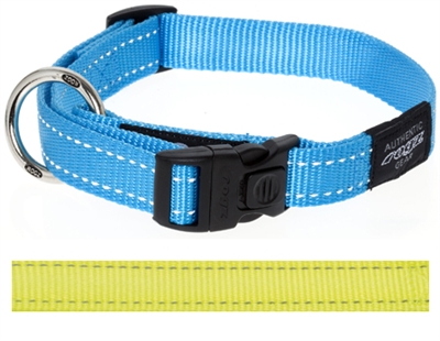Rogz for Dogs Fanbelt Hondenhalsband Verstelbaar Geel 56 x 2 cm product afbeelding