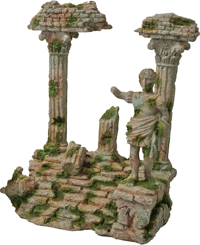 Romeinse tempel met beeld grijs product afbeelding