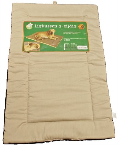 Ligbed 2zijdig beige/zwart