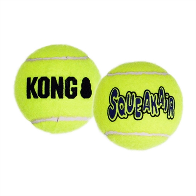 Kong air squeakair tennisbal geel met piep product afbeelding