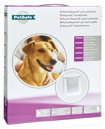 Petsafe hondenluikje medium wit/transparant product afbeelding