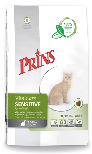 Prins Cat Vital Care Adult Sensitive Hypo Allergeen 5Kg product afbeelding