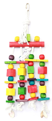 Happy pet speelgoed block n beads papegaai product afbeelding