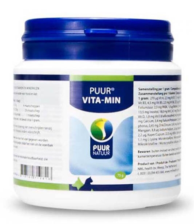 Puur natuur vitaminen en mineralen hond en kat product afbeelding