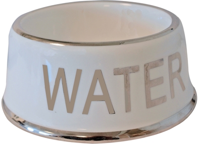 Voerbak hond water wit/zilver product afbeelding