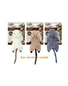 Afp jumbo muis crinkle lamswol met catnip assorti