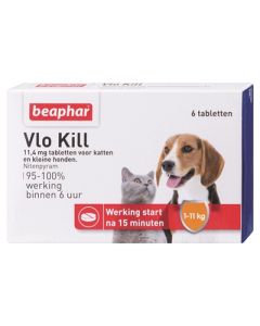 Beaphar vlo kill+ kleine hond/kat tot 11 kg