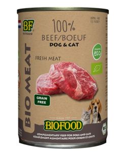 Biofood organic hond 100% rund blik