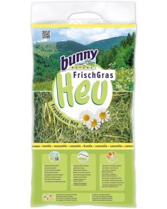 Bunny nature vers gras hooi met kamille