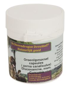 Dierendrogist groenlipmossel met glucosamine / msm / curcuma