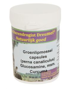 Dierendrogist groenlipmossel met glucosamine / msm / curcuma