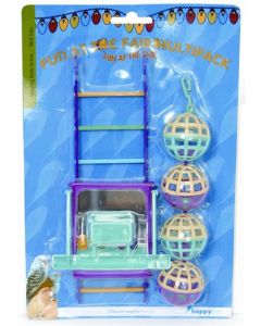 Happy pet bird toy mp bal/ladder/perch