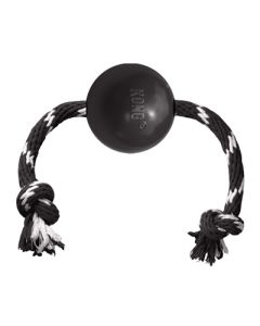Kong extreme bal met touw zwart / wit