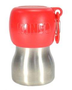 Kong h2o drinkfles rvs rood