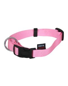 Martin halsband basic nylon roze