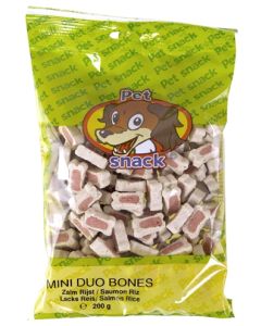 Petsnack botjes duo zalm/rijst