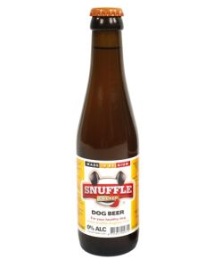 Snuffle hondenbier kipsmaak in glazen fles