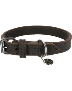 Trixie halsband hond rustic vetleer donkerbruin