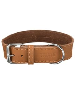 Trixie halsband hond rustic vetleer heartbeat bruin