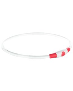 Trixie halsband usb flash light lichtgevend oplaadbaar tpu rood