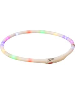 Trixie halsband usb siliconen lichtgevend oplaadbaar meerkleurig